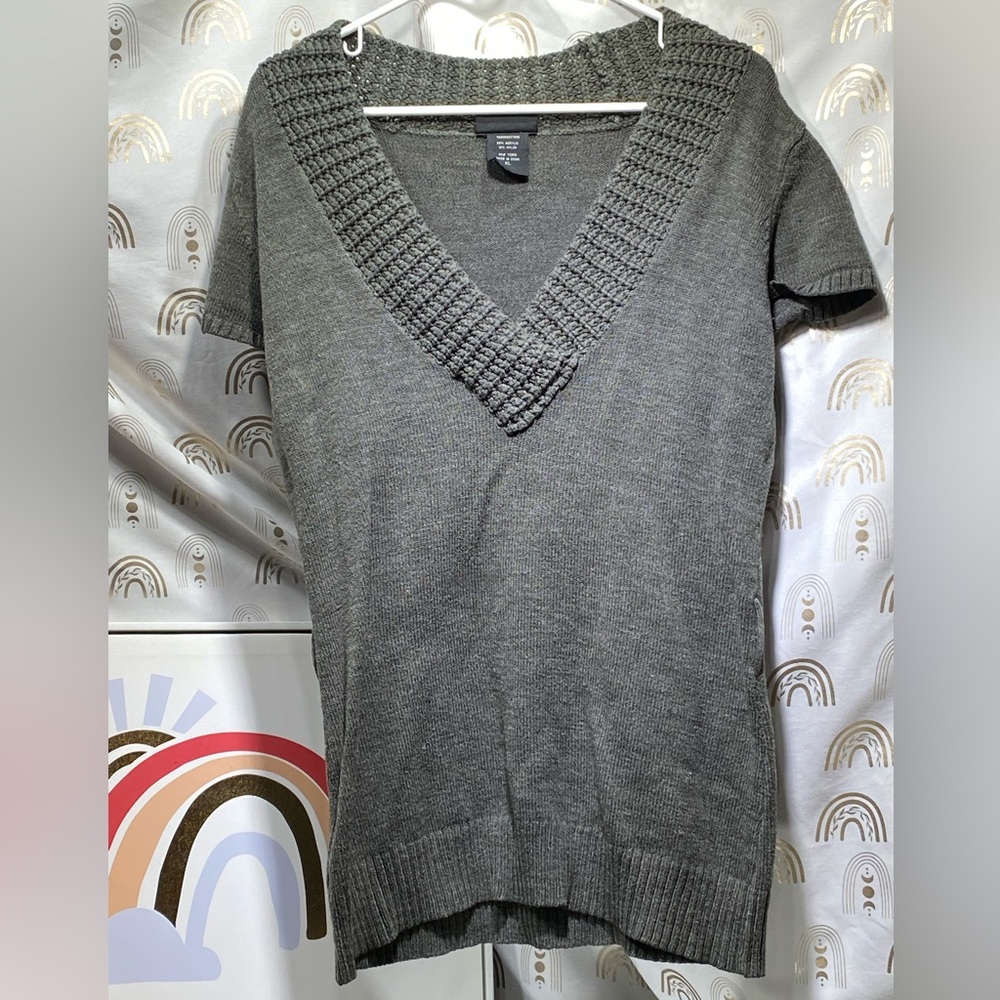 It's Our Time Charcoal V-Neck Sweater